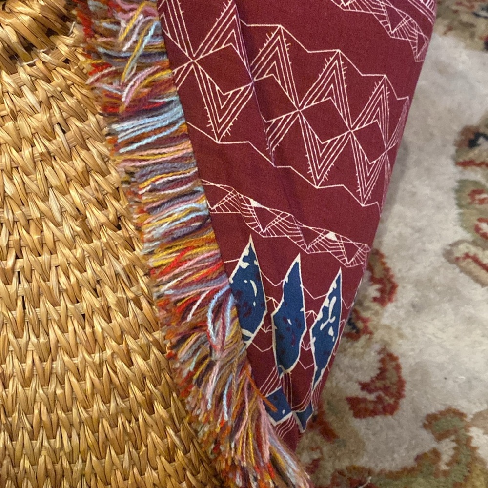 Sam Edelman Brown and Red Tote Bag with Woven Texture - Picture 3 of 7